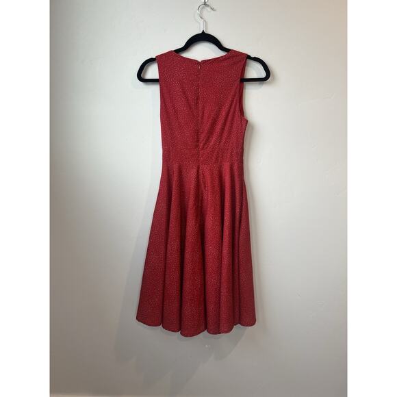 Hutch Reese Dress Red Polka Dot Size XS A-Line Swingy Flowy Cutout Bow Cute - Picture 3 of 7
